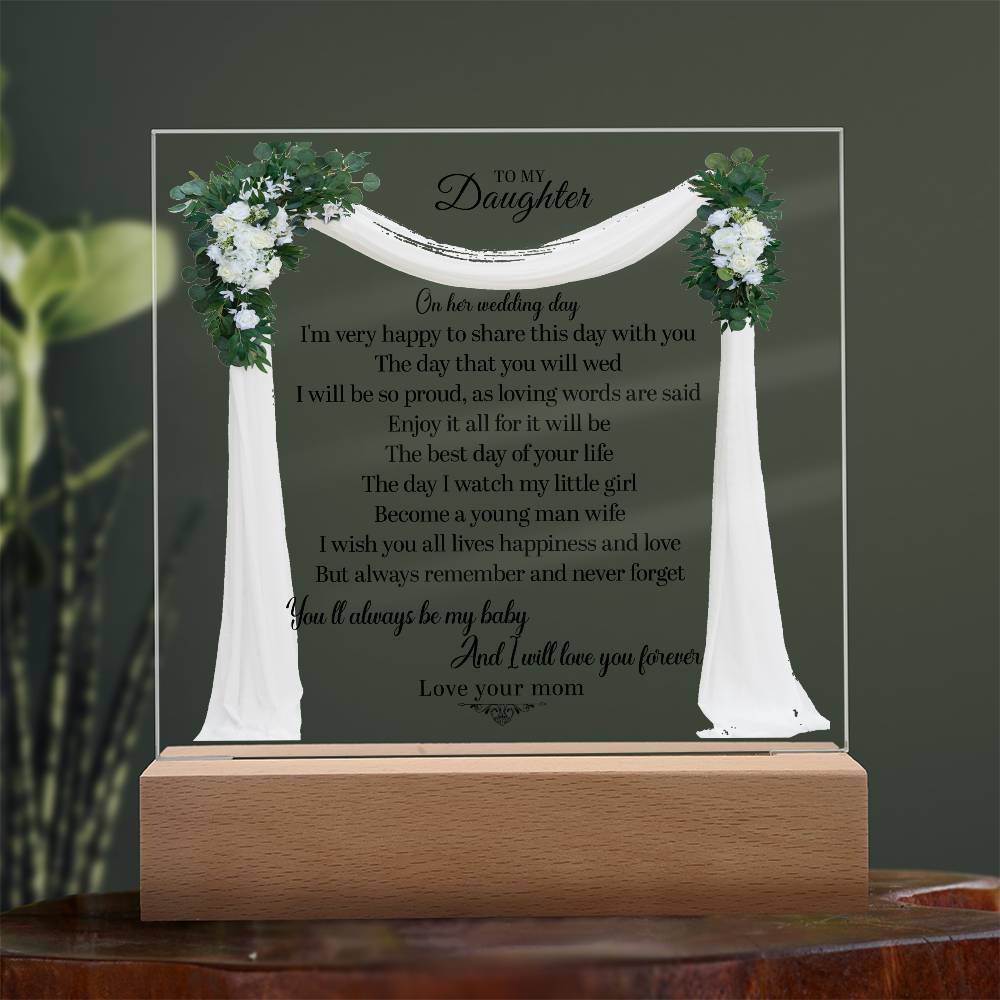 To My Daughter | Square Acrylic Plaque