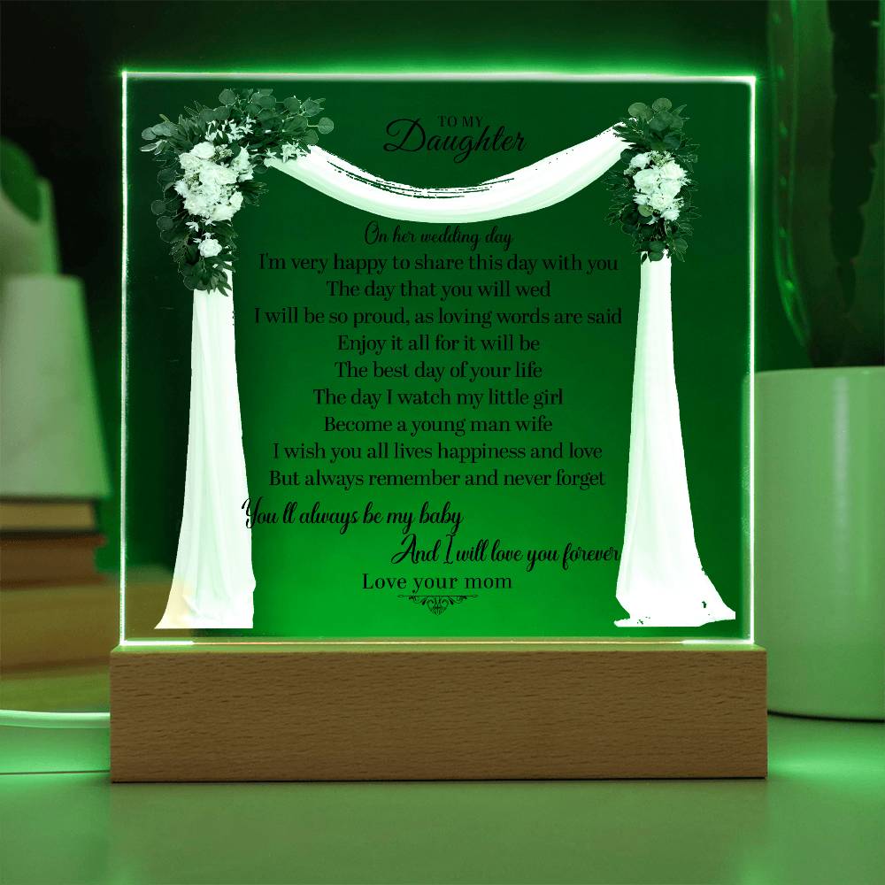 To My Daughter | Square Acrylic Plaque