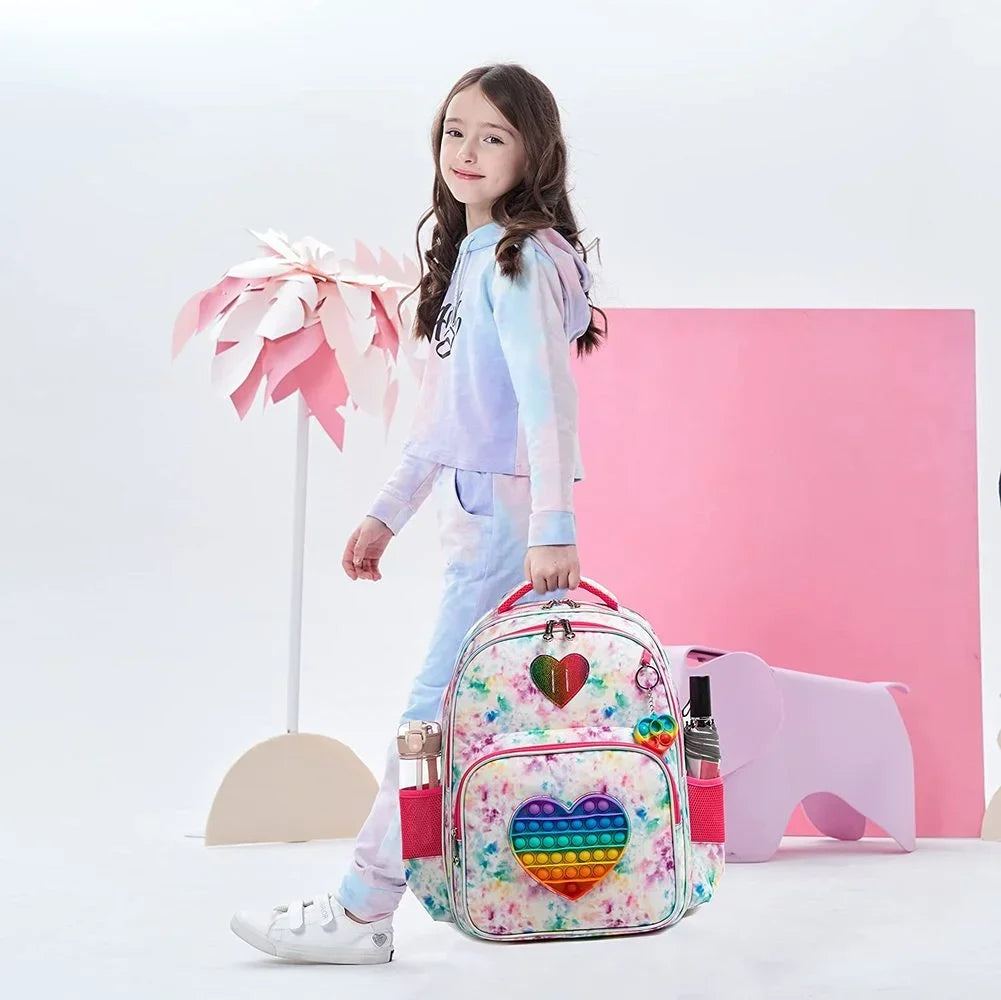 Girls 3pc School Backpack