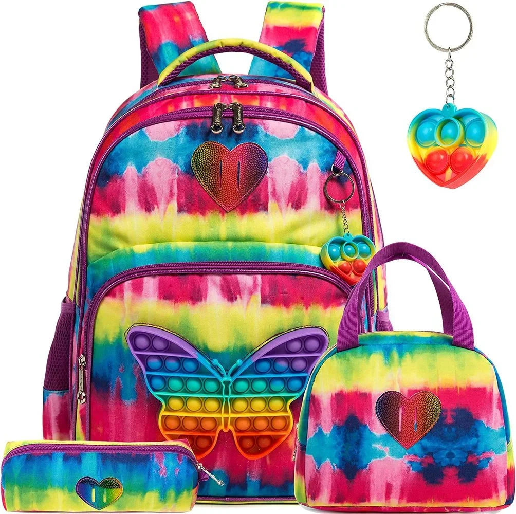 Girls 3pc School Backpack