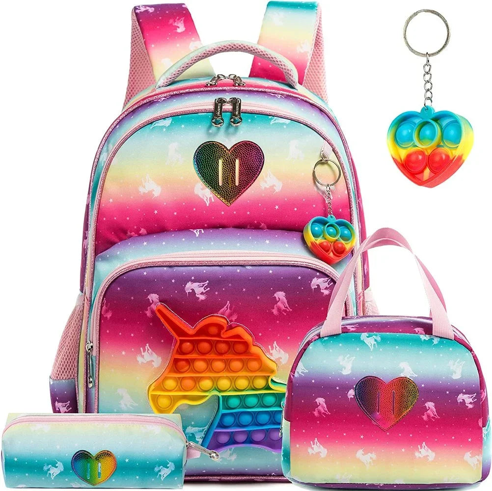 Girls 3pc School Backpack