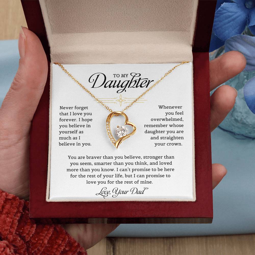 To My Daughter | Never Forget That I Love You - Forever Love Necklace