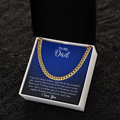 To My Dad | I Love You - Cuban Link Chain