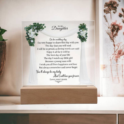 To My  Daughter | Square Acrylic Plaque