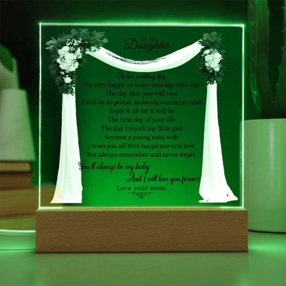 To My  Daughter | Square Acrylic Plaque