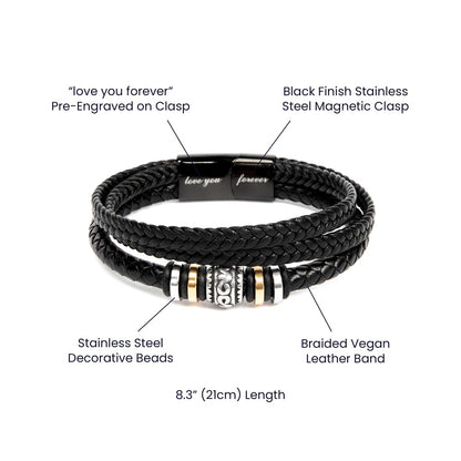 To My Husband | I Love You The Most - Men's "Love You Forever" Bracelet