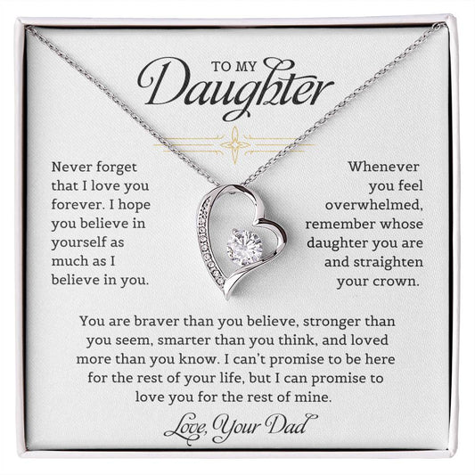 To My Daughter | Never Forget That I Love You - Forever Love Necklace