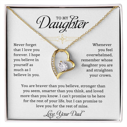 To My Daughter | Never Forget That I Love You - Forever Love Necklace