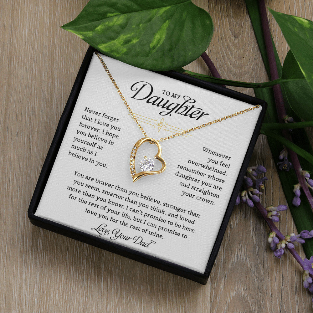 To My Daughter | Never Forget That I Love You - Forever Love Necklace