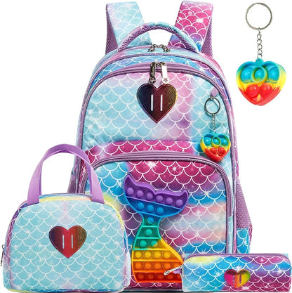 Girls 3pc School Backpack