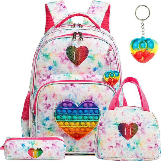 Girls 3pc School Backpack